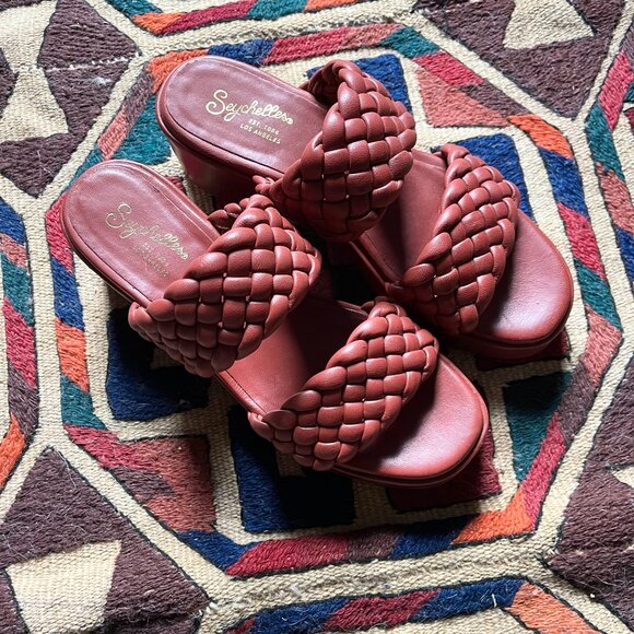 Free People SEYCHELLES Winnie Quilted Platforms Terracotta size 8.5 Leather - Picture 1 of 6